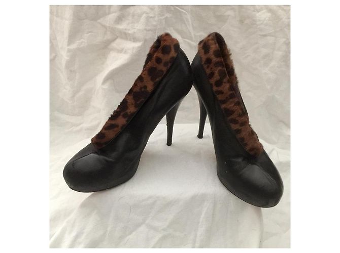 Fendi Vintage Pumps mit Leopardenmuster Schwarz Leopardenprint - Ansicht 8