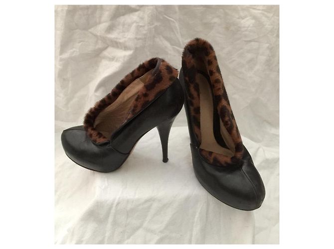 Fendi Vintage Pumps mit Leopardenmuster Schwarz Leopardenprint - Ansicht 9