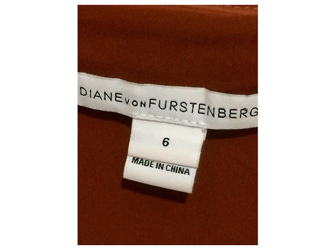 Diane Von Furstenberg Jenn Fringe Wildlederkleid Braun Cognac - Ansicht 8