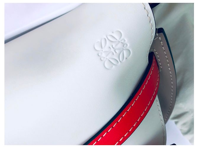 Borsa piccola Loewe Gate bianca in pelle Bianco - vista 3