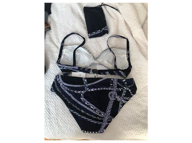 Hermès Bikini Makateo Blu navy - vista 2