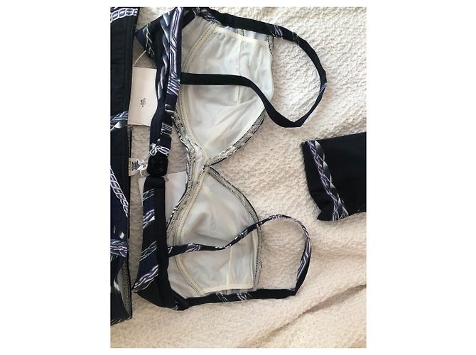 Hermès Bikini Makateo Blu navy - vista 3