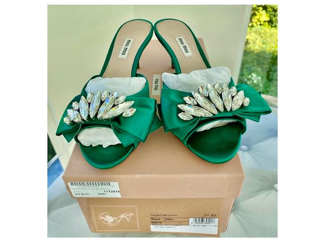 MULES MIU MIU VERDE SMERALDO Verde scuro - vista 2