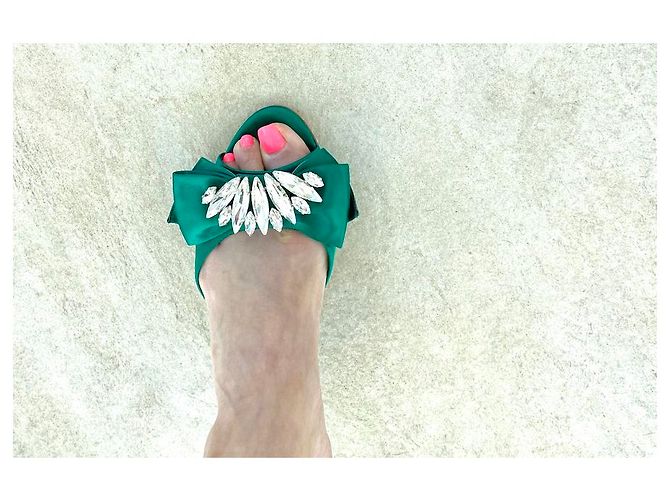 MULES MIU MIU VERDE SMERALDO Verde scuro - vista 4