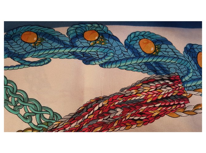 Sciarpa in seta Hermès multicolore 90x90 cm - vista 5