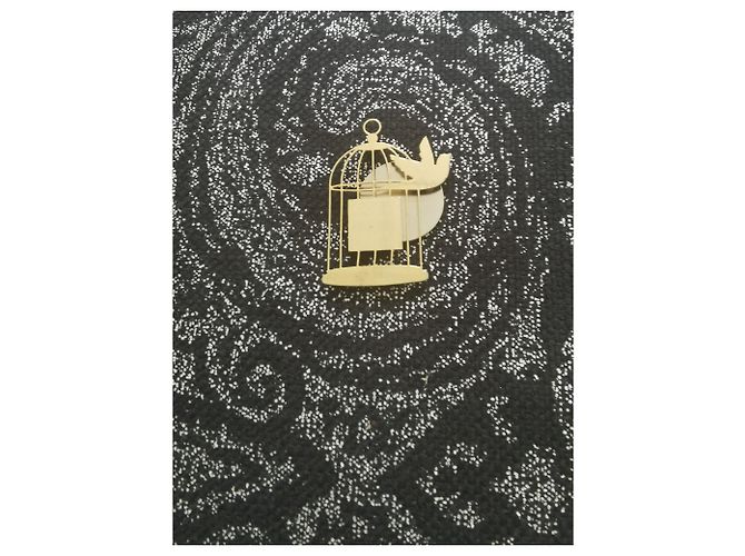 Spilla magnetica a gabbia d'uccello Chanel COCO Mademoiselle Oro D'oro - vista 2