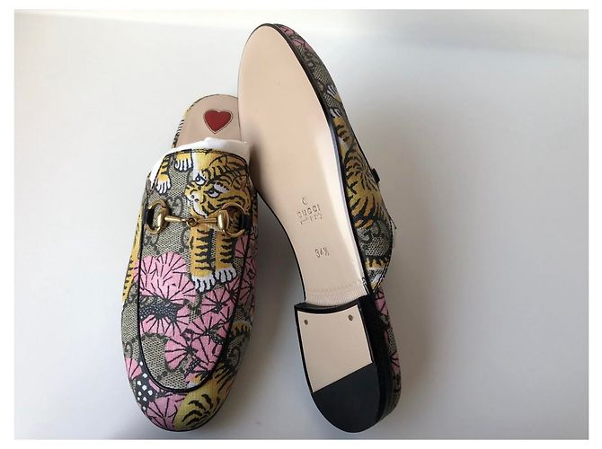 Muli Gucci Princetown con stampa Bengala Stampa zebra - vista 2