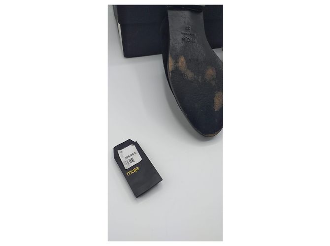 Mules Maje H15flora in pelle e camoscio nero - vista 5