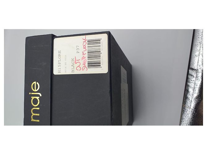 Mules Maje H15flora in pelle e camoscio nero - vista 6