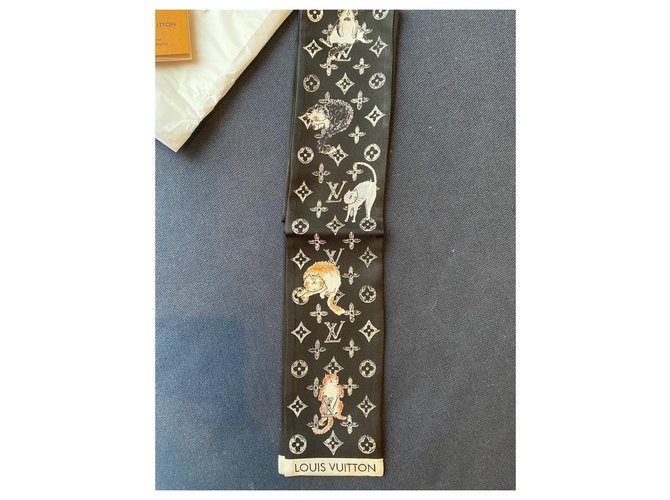 Louis Vuitton Seiden Schals Schwarz - Ansicht 3