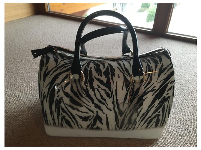 Borsa Furla Candy Nera Zebrata Nero - vista 3