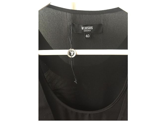 Versace Versus mini vestido o túnica de seda Negro - vista 2