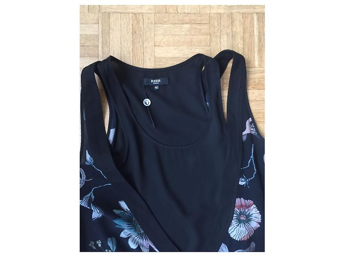 Versace Versus mini vestido o túnica de seda Negro - vista 8