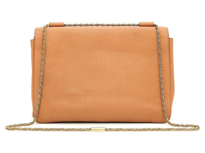 Borsa a mano Chloé Elsie GM in pelle beige - vista 3
