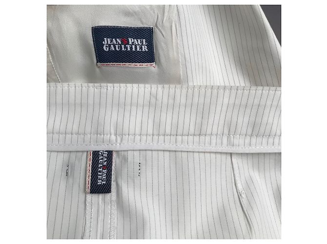 Jean Paul Gaultier Kostüm Rock Creme Baumwolle - Ansicht 3
