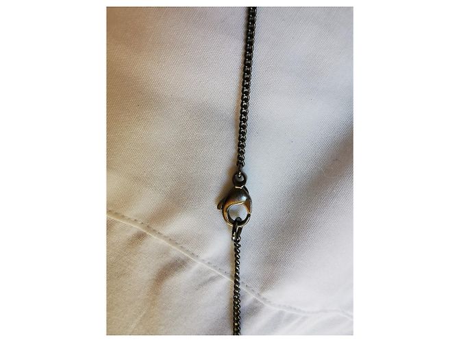 Coco Crush Collana Chanel Parade in metallo nero con perla e strass - vista 9