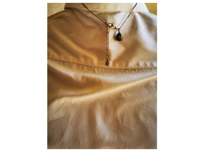 Collana Chanel con Pendente Oliva Metallo Verde Oliva - vista 5