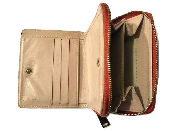 Céline CELINE kompakte Brieftasche mit Reißverschluss Rot Beige - Ansicht 4