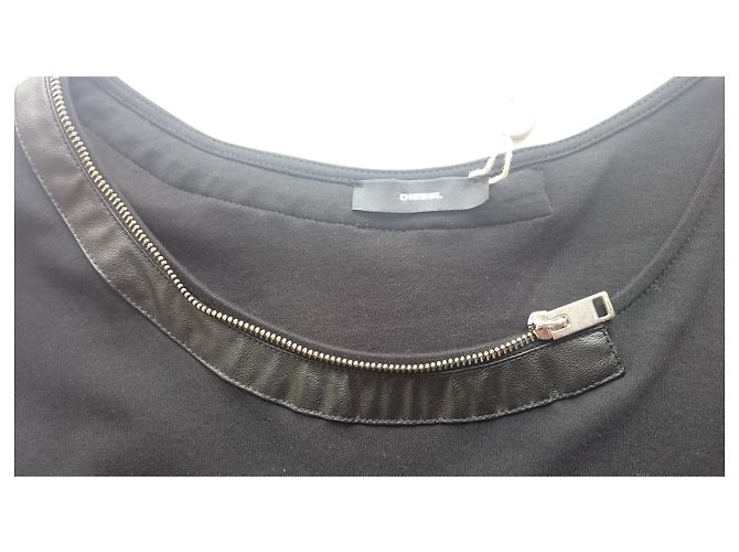 Camicia Diesel a maniche lunghe nera in cotone XS Nero - vista 3