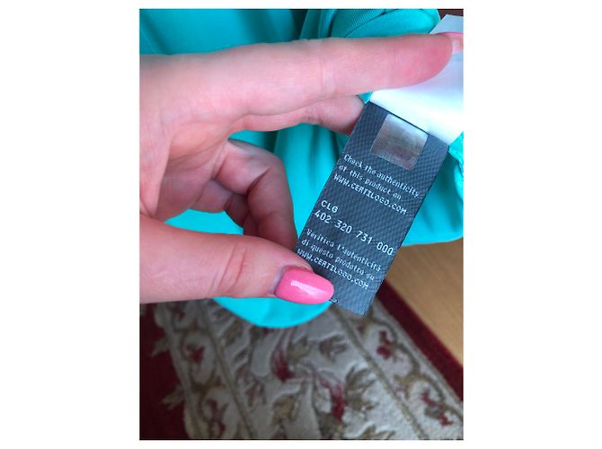 Vestido Blumarine turquesa de viscosa con cinturón - vista 7
