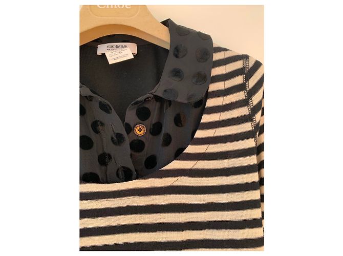 Sonia By Sonia Rykiel Top com bolinhas pretas e bege - vista 2