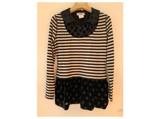 Sonia By Sonia Rykiel Top com bolinhas pretas e bege - vista 5