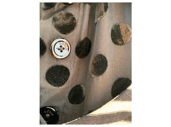 Sonia By Sonia Rykiel Top com bolinhas pretas e bege - vista 7