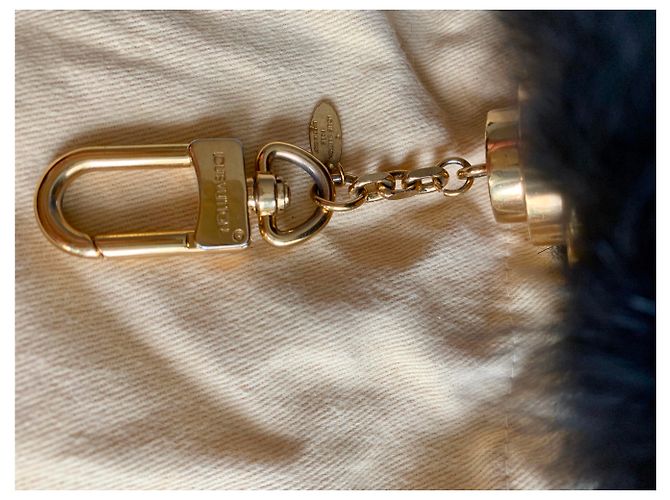 Louis Vuitton Fuzzy Bubble schwarzer Fox Fur Charm - Ansicht 6