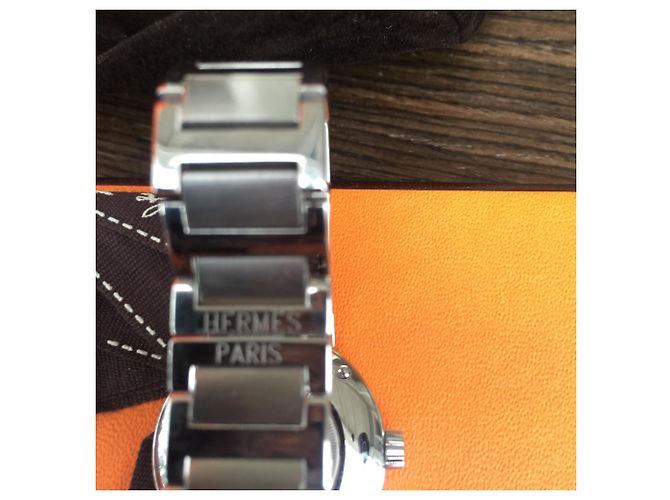 Orologio Hermès Nomadic in acciaio argentato Argento - vista 3