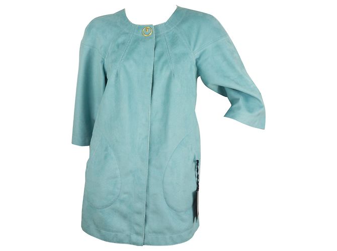 Just Cavalli Cardigan lungo foderato a due lati floreale turchese di classe Cavalli Class 40 - vista 10