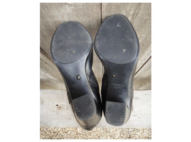 Prada Lederstiefel schwarz Größe 35 - Ansicht 8