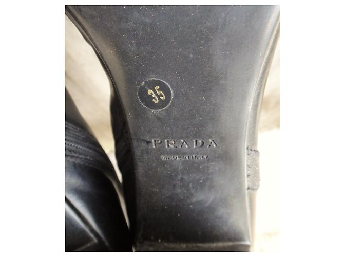 Prada Lederstiefel schwarz Größe 35 - Ansicht 9