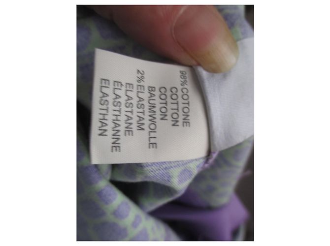 Autre Marque Completo giacca e gonna CHIARA D'ESTE malva e verde cotone Multicolore - vista 7