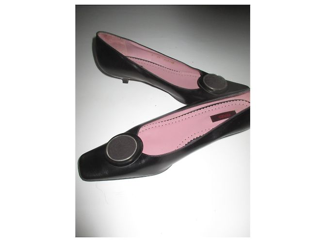 Décolleté Kenzo in pelle nera Taglia 39 Nero - vista 3
