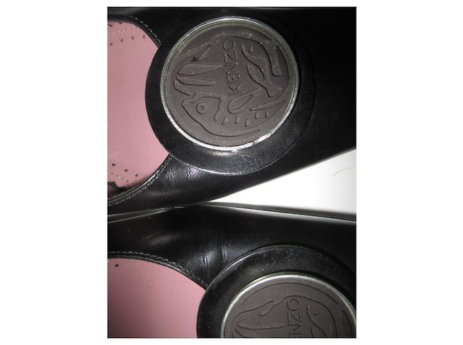 Décolleté Kenzo in pelle nera Taglia 39 Nero - vista 5