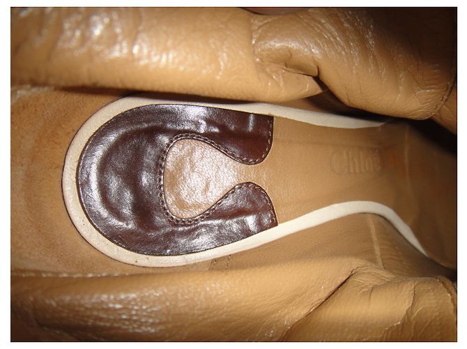 Chloé Leder Stiefeletten beige Größe 36 - Ansicht 2