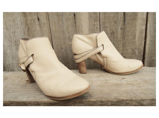 Chloé Leder Stiefeletten beige Größe 36 - Ansicht 3