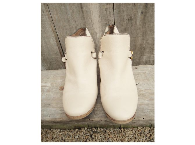 Chloé Leder Stiefeletten beige Größe 36 - Ansicht 4