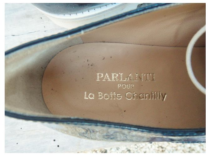 Autre Marque Derby verniciato parlanti p 39 Blu navy - vista 2
