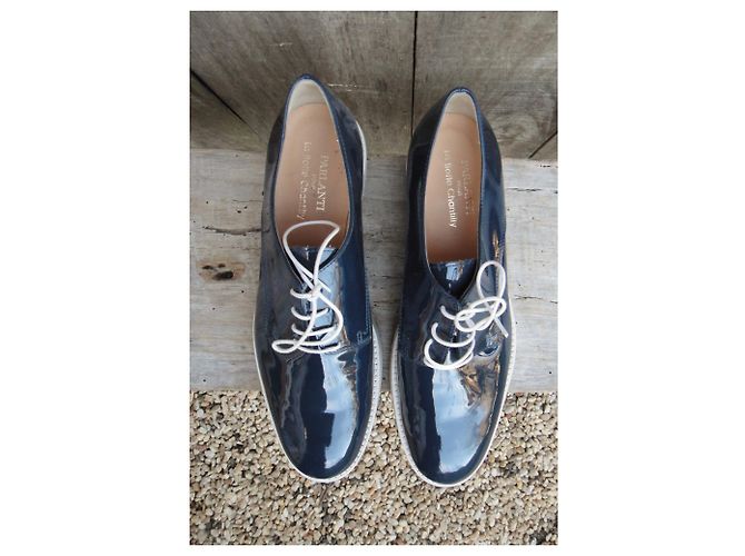 Autre Marque Derby verniciato parlanti p 39 Blu navy - vista 5