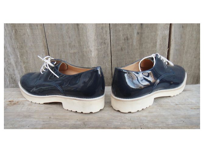 Autre Marque Derby verniciato parlanti p 39 Blu navy - vista 6