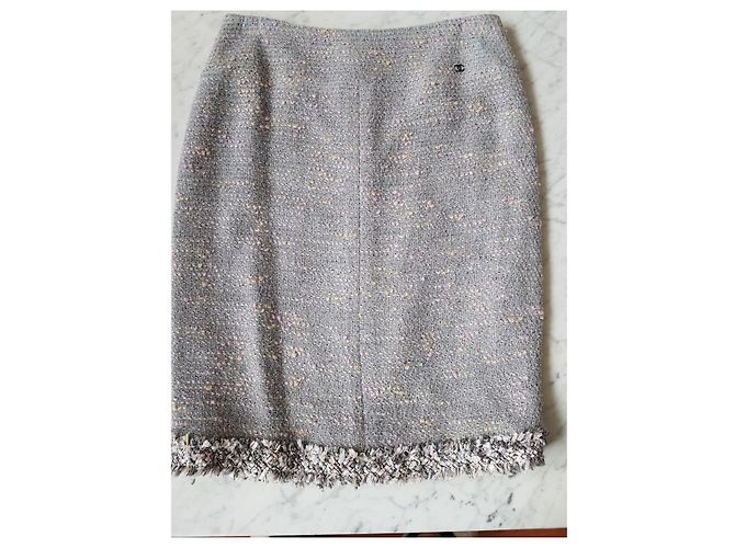 Chanel-Bouclé-Jacke , Rock Anzug Mehrfarben - Ansicht 2
