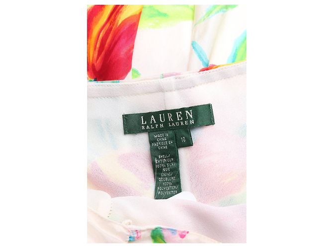 Ralph Lauren Blumenkleid aus Seide Mehrfarben - Ansicht 3