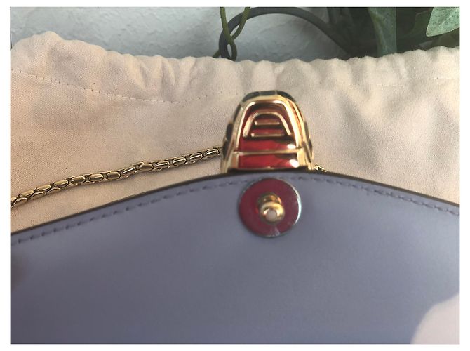 Bulgari Serpenti Forever Umhängetasche hellblaues Kalbsleder - Ansicht 5