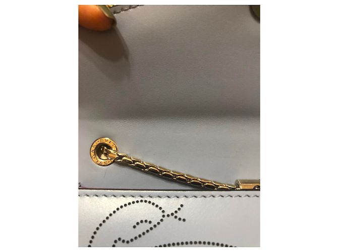 Bulgari Serpenti Forever Umhängetasche hellblaues Kalbsleder - Ansicht 8