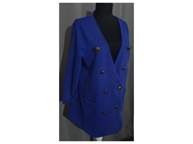 Blazer azul de algodón 5 Preview - vista 2