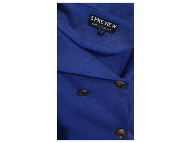 Blazer azul de algodón 5 Preview - vista 4