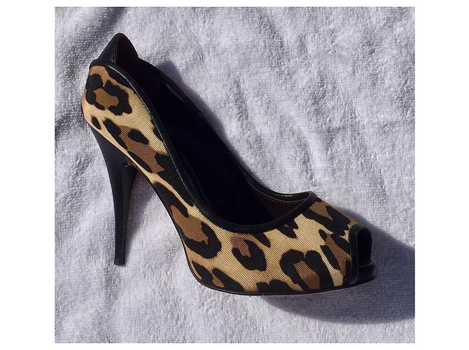 Giuseppe Zanotti Décolleté a punta scoperta leopardate Stampa leopardo - vista 4