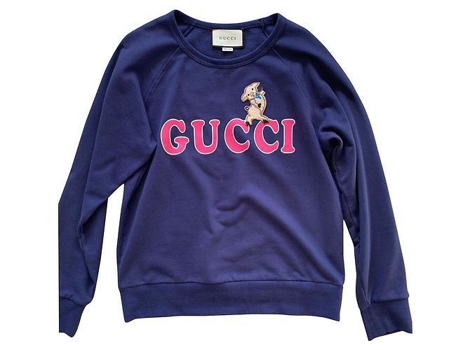Sudadera Gucci azul de algodón Talla L - vista 4
