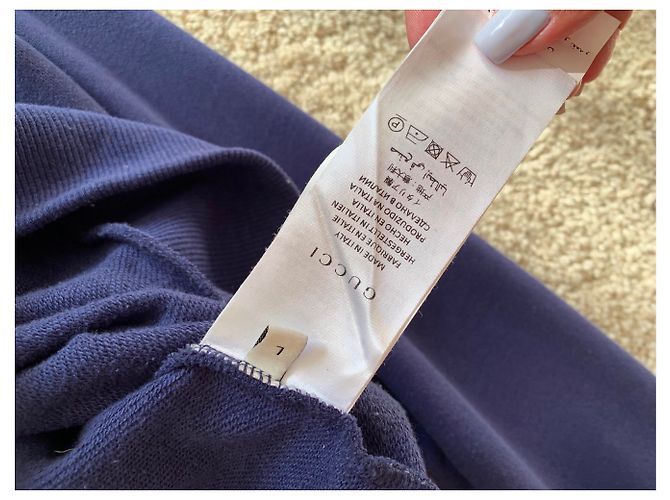 Sudadera Gucci azul de algodón Talla L - vista 3